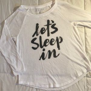 “Let’s Sleep In” Sleep Top